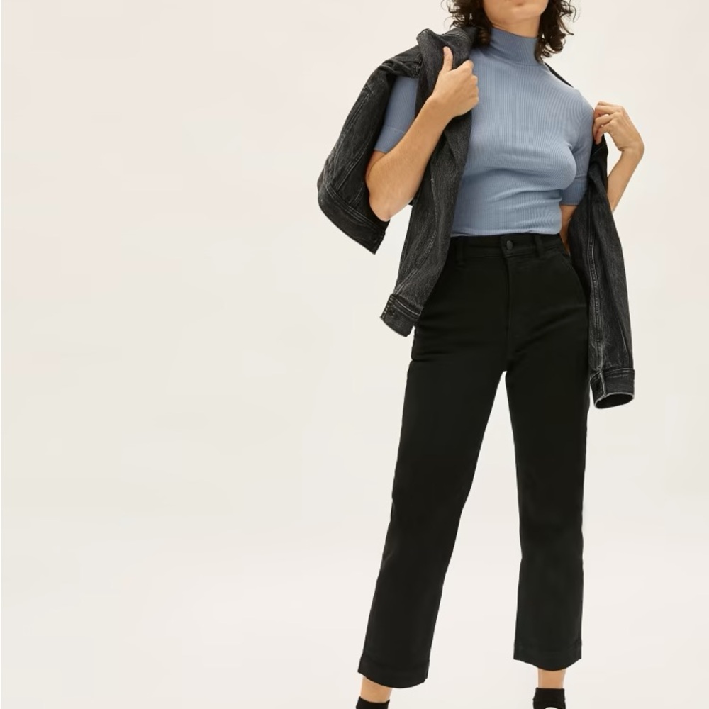 EUC Everlane Straight Leg Crop Black Size 4